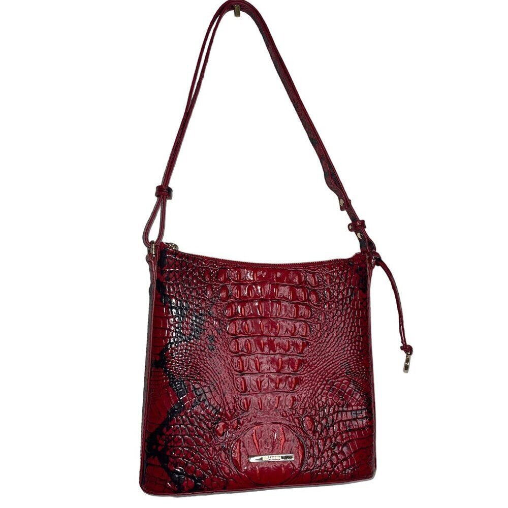 Brahmin Womens Crossbody Bag One Size Lipstick Ombre Melbourne Leather Adjustabl
